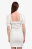 ASTR White Puff-Sleeve Mini Dress Size M