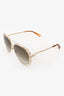 Chloe Dark Green/Gold '134S' Aviator Sunglasses