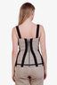 Dolce & Gabbana Brown/Black Linen Silk Bustier Top Size 42