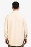 Jil Sander Cream Boucle Half Zip Shirt Jacket Size 40