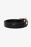 Celine Black Leather 'Triomphe' Belt Size 70