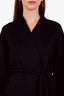 Anine Bing Black Wool Cashmere Belted Open Coat Size XS