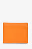 Salvatore Ferragamo Orange Leather Gancini Card Holder