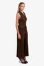 Reformation Brown Vest + Wide-Leg Pants Set Size 6