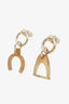 Hermès Amulette Equestre Horn Drop Earrings