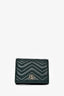 Gucci Green Leather GG Marmont Compact Wallet