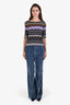 Frame Blue Velvet Slim Stacked Trousers Size 8