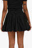 Red Valentino Black Cotton Pleated Mini Skirt Size 40