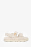 Christian Dior White Shearling Dad Sandals Size 39