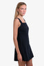 Theory Navy Linen Blend Square Neck Mini Dress Size 4