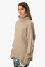 Isabel Etoile Marant Beige Alpaca Blend Turtleneck Sweater Size 34