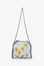 Stella McCartney Blue/Yellow Denim Floral Embroidered Crossbody Bag