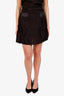 Prada Black Silk Mini Skirt with Pockets Size 40