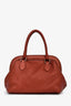 Fendi Red Leather Selleria Top Handle Bag