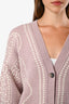 Hermès Pink Cashmere Buttoned 'Brides de Gala' Cardigan Size 36
