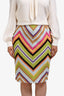 Missoni Multicolour Zigzag Midi Skirt Size 44