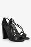 Bottega Veneta Black Intrecciato Leather Block Heels Size 37.5