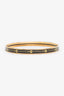 Hermès Gold/Black Printed Enamel Thin Bangle