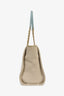 Pre-loved Chanel™ 2022 Beige/Blue Canvas Medium Deauville Shopping Tote