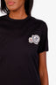 Moncler Black Cotton Logo T-Shirt Size S