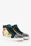 Christian Louboutin Multicolour Printed Patent Leather Lou Pik Pik High Top Sneakers Size 43.5 Mens