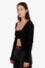 Jacquemus Black Ribbed La Maille Pralù Longue Logo Sweater Size 36