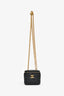 Pre-loved Chanel™ 2022 Black Caviar Mini Vanity On Chain - Heart Crush