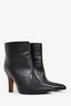 The Row Black Leather Pointed Toe Ankle Boots Size 39