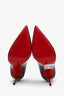 Christian Louboutin Navy Patent Leather Pointed Toe Heels Size 39.5