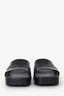 Gucci Black Rubber Logo Block Heels Mule Size 37