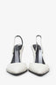 Alexander Wang White Leather Studded Slingbacks Size 39
