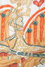 Hermès Cream/Orange Silk Horse Graphic Scarf
