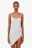 Jacquemus Grey Saudade Open Back Ruched Mini Dress Size 34