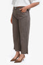 Reformation Grey Denim Striped Cropped Jeans Size 31
