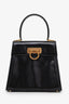Salvatore Ferragamo Black Leather Iconic Top Handle (S) With Strap