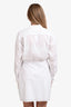 Xirena White Cotton Long Sleeve Tie Mini Dress Size M