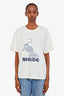 Rhude Cream Cotton Logo T-Shirt Estimated Size L