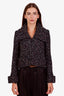 Pre-loved Chanel™ 2015 Cruise Black Multi Colour Zipper Fantasy Tweed Jacket Size 34
