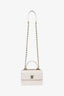 Pre-Loved Chanel™ 2025 White Quilted Lambskin Small Trendy Top Handle Flap Bag