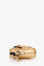 Prada Gold Metallic Saffiano Leather Triangle Logo Travel Crossbody Bag
