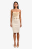 Giambattisa Valli Cream Silk Strapless Mini Dress Size XS
