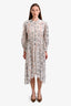 Isabel Marant Etoile White/Orange Multicolour 'Ariana' Robe Maxi Dress