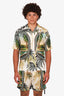 Amiri Paradise Print Button Down Short Sleeve + Short Set Size S Mens