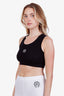 Loewe Black Cotton Logo Cropped Tank Size XS