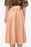 Derek Lam Pink Pleated Midi Skirt Size 4