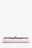 Alexander McQueen Pink Croc-embossed Leather Skull Wallet On Chain