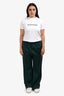 Tibi Green Track Pants Size L