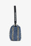 Alexander Wang Blue Small Heiress Crystal Mesh Pouch