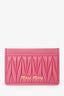 Miu Miu Hot Pink Leather Card Holder