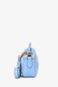 Gucci Light Blue Leather Chevron Quilted Mini GG Marmont Crossbody Bag